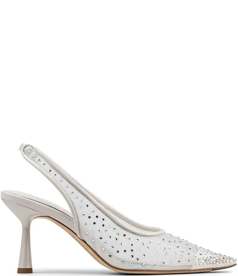 Donald Pliner Eloise Crystal Embellished Mesh Slingback Dress Pumps