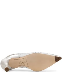 Donald Pliner Eloise Crystal Embellished Mesh Slingback Dress Pumps