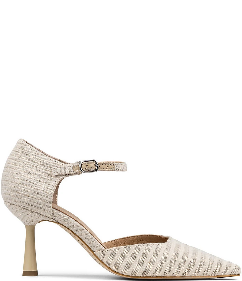 Donald Pliner Epyc Striped Linen Pointed Toe Pumps