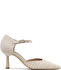 Donald Pliner Epyc Striped Linen Pointed Toe Pumps