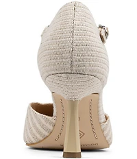 Donald Pliner Epyc Striped Linen Pointed Toe Pumps