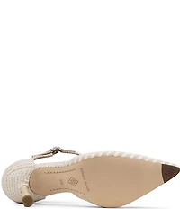 Donald Pliner Epyc Striped Linen Pointed Toe Pumps