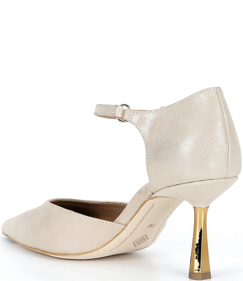 Donald Pliner Epyck Metallic Leather Pointed Toe d'Orsay Dress Pumps