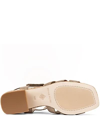 Donald Pliner Faleisha Metallic Fisherman Block Heel Sandals