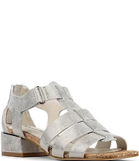 Donald Pliner Faleisha Metallic Fisherman Block Heel Sandals