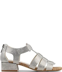 Donald Pliner Faleisha Metallic Fisherman Block Heel Sandals