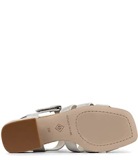 Donald Pliner Faleisha Metallic Fisherman Block Heel Sandals