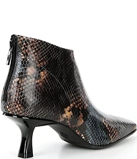 Donald Pliner Fanfair Snake Print Leather Shooties
