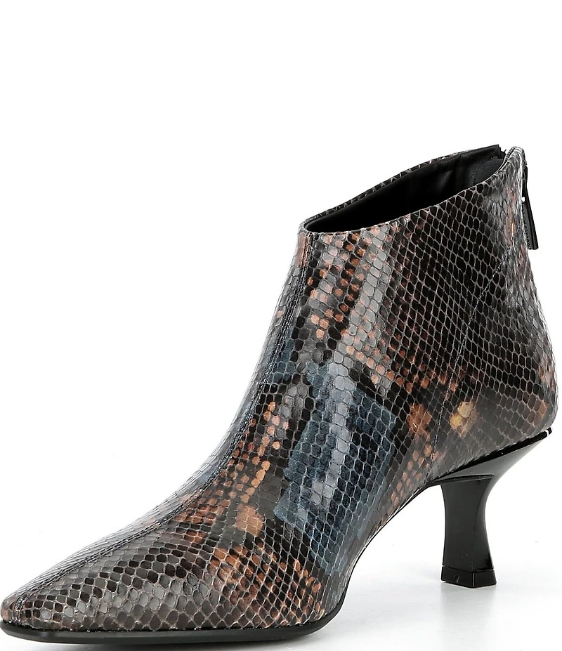 Donald Pliner Fanfair Snake Print Leather Shooties