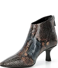 Donald Pliner Fanfair Snake Print Leather Shooties