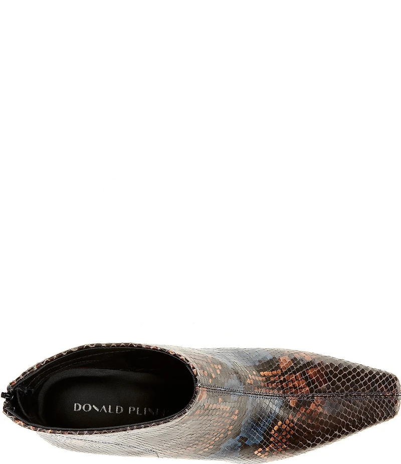 Donald Pliner Fanfair Snake Print Leather Shooties