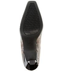 Donald Pliner Fanfair Snake Print Leather Shooties