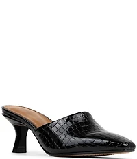 Donald Pliner Fannie Croco Print Leather Dress Mules