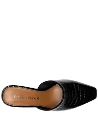 Donald Pliner Fannie Croco Print Leather Dress Mules