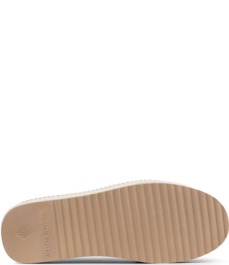 Donald Pliner Fatimah Raffia Zipper Lace Up Platform Sneakers