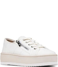 Donald Pliner Fatimah Zipper Lace Up Platform Sneakers