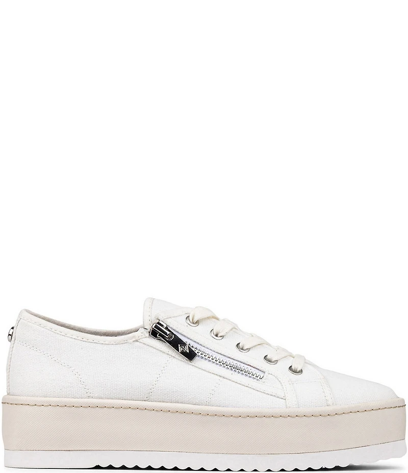 Donald Pliner Fatimah Zipper Lace Up Platform Sneakers