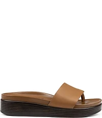 Donald Pliner Fifi Leather Platform Wedge Thong Sandals
