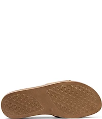 Donald Pliner Fifi Leather Platform Wedge Thong Slides