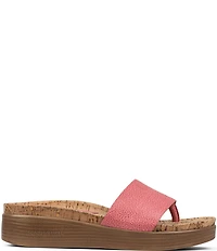 Donald Pliner Fifi Leather Wedge Thong Sandals