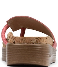 Donald Pliner Fifi Leather Wedge Thong Sandals