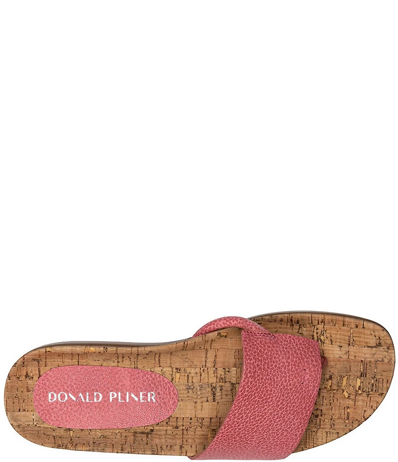 Donald Pliner Fifi Leather Wedge Thong Sandals