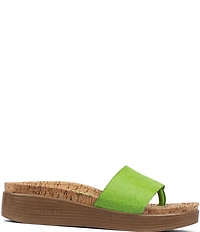 Donald Pliner Fifi Leather Wedge Thong Sandals