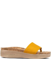 Donald Pliner Fifi Leather Wedge Thong Sandals