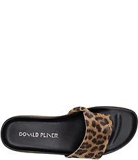 Donald Pliner Fifi Leopard Print Suede Wedge Sandals