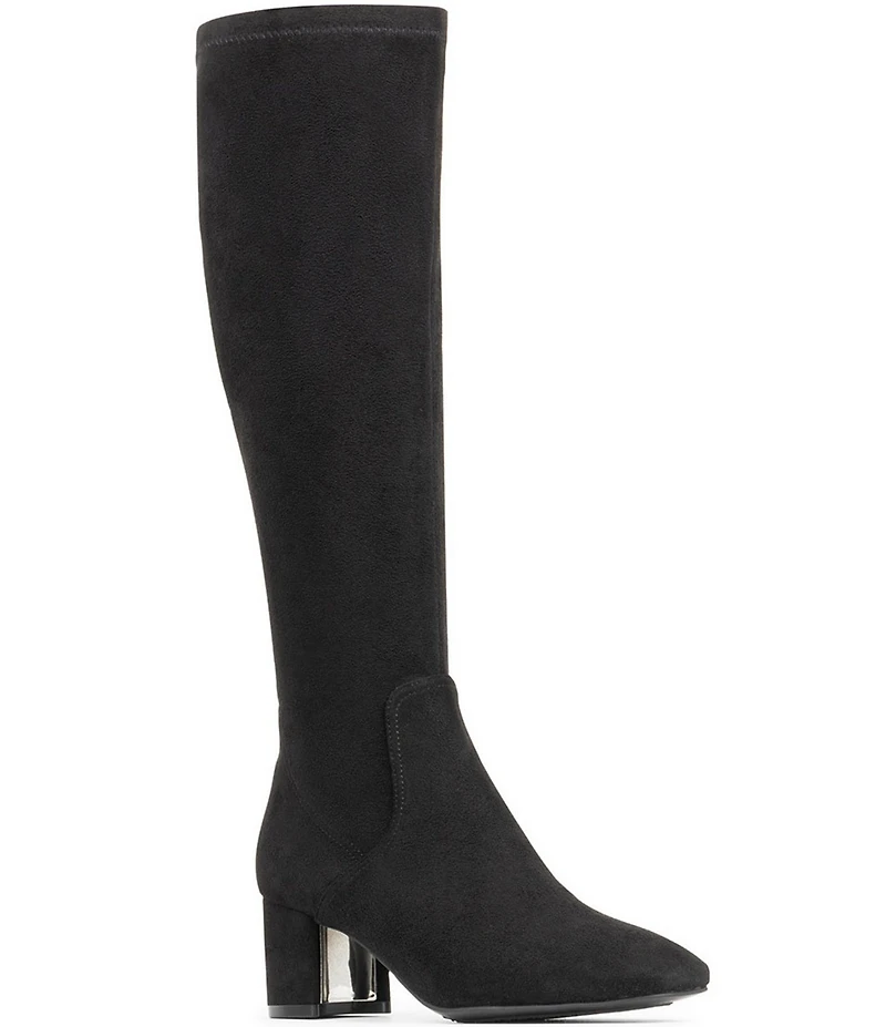 Donald Pliner Florish Stretch Square Toe Block Heel Tall Boots