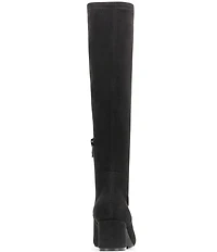 Donald Pliner Florish Stretch Square Toe Block Heel Tall Boots