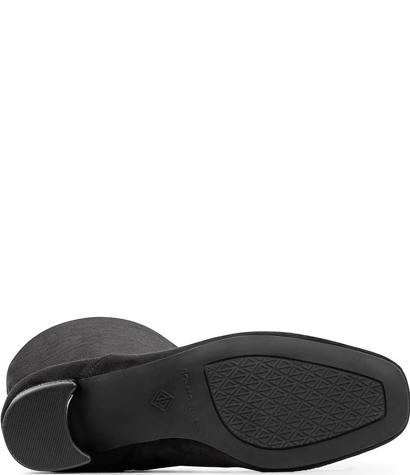 Donald Pliner Florish Stretch Square Toe Block Heel Tall Boots