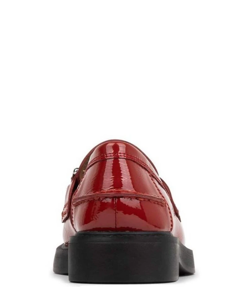 Donald Pliner Galilee Crinkle Patent Leather Bit Buckle Loafers