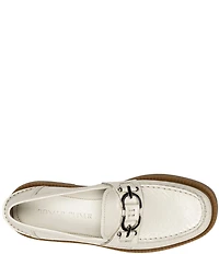 Donald Pliner Galilee Crinkle Patent Leather Bit Buckle Loafers