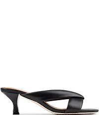 Donald Pliner Gennessa Leather Kitten Heel Dress Slide Sandals
