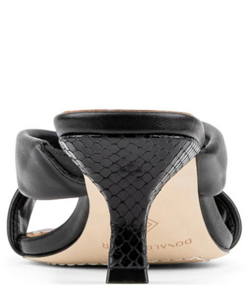 Donald Pliner Gennessa Leather Kitten Heel Dress Slide Sandals