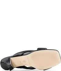 Donald Pliner Gennessa Leather Kitten Heel Dress Slide Sandals