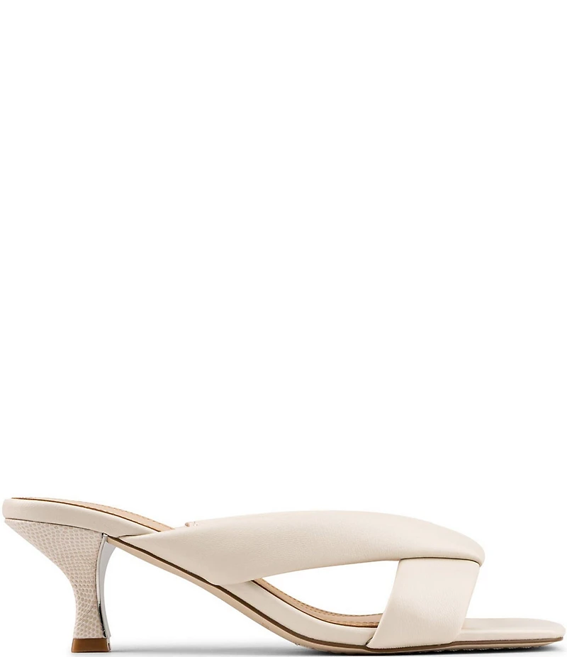 Donald Pliner Gennessa Leather Kitten Heel Dress Slide Sandals