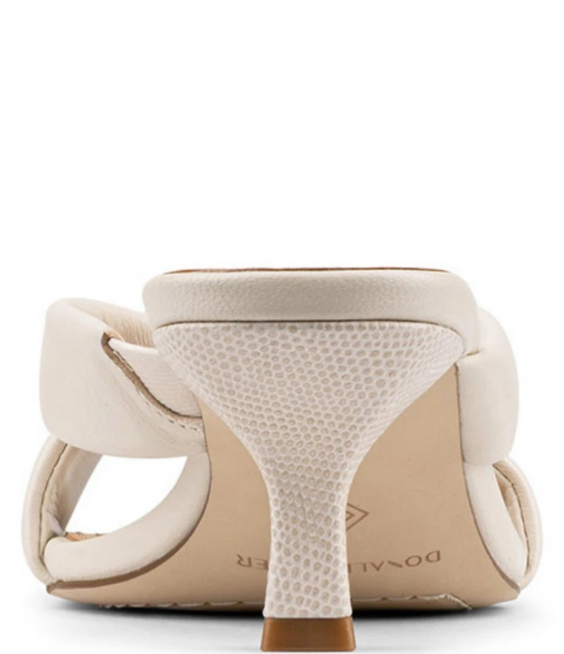 Donald Pliner Gennessa Leather Kitten Heel Dress Slide Sandals