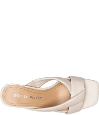 Donald Pliner Gennessa Leather Kitten Heel Dress Slide Sandals
