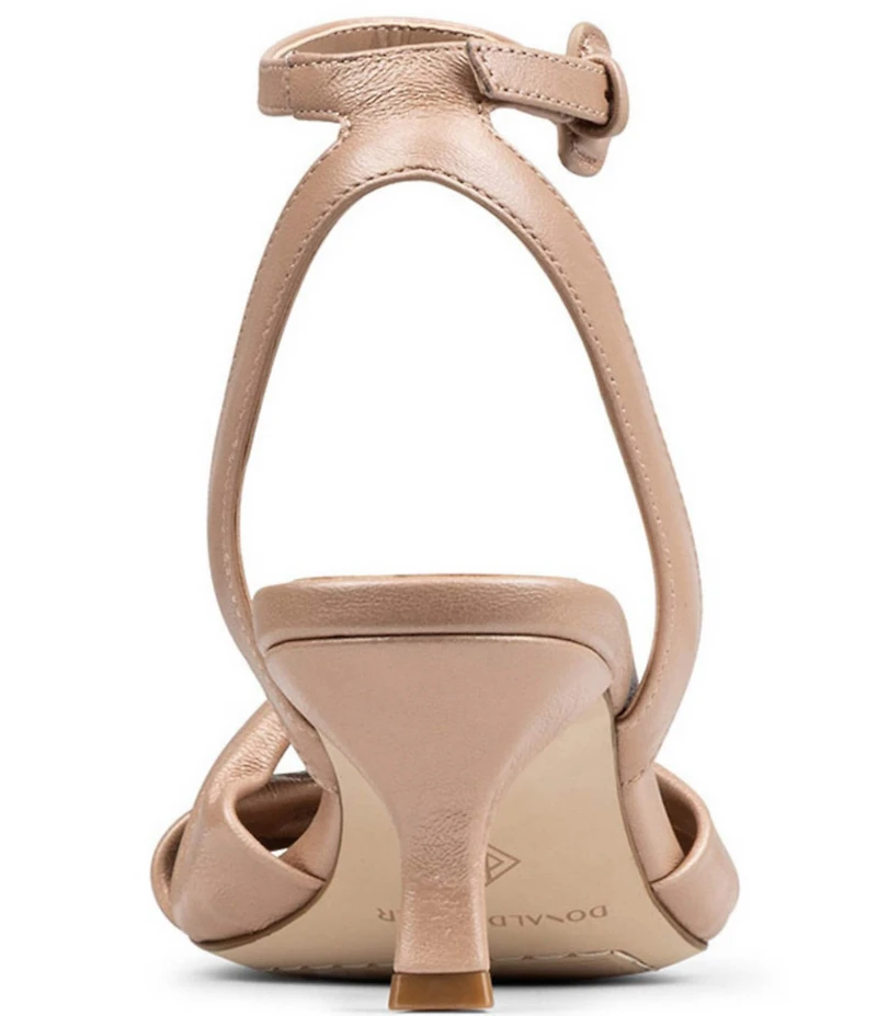 Donald Pliner Gideon Leather Twist Knot Croco Heel Dress Sandals