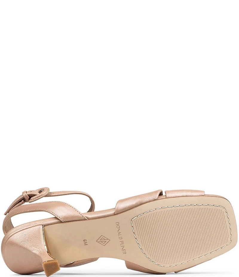 Donald Pliner Gideon Leather Twist Knot Croco Heel Dress Sandals
