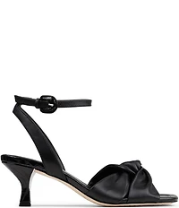 Donald Pliner Gideon Leather Twist Knot Croco Heel Dress Sandals
