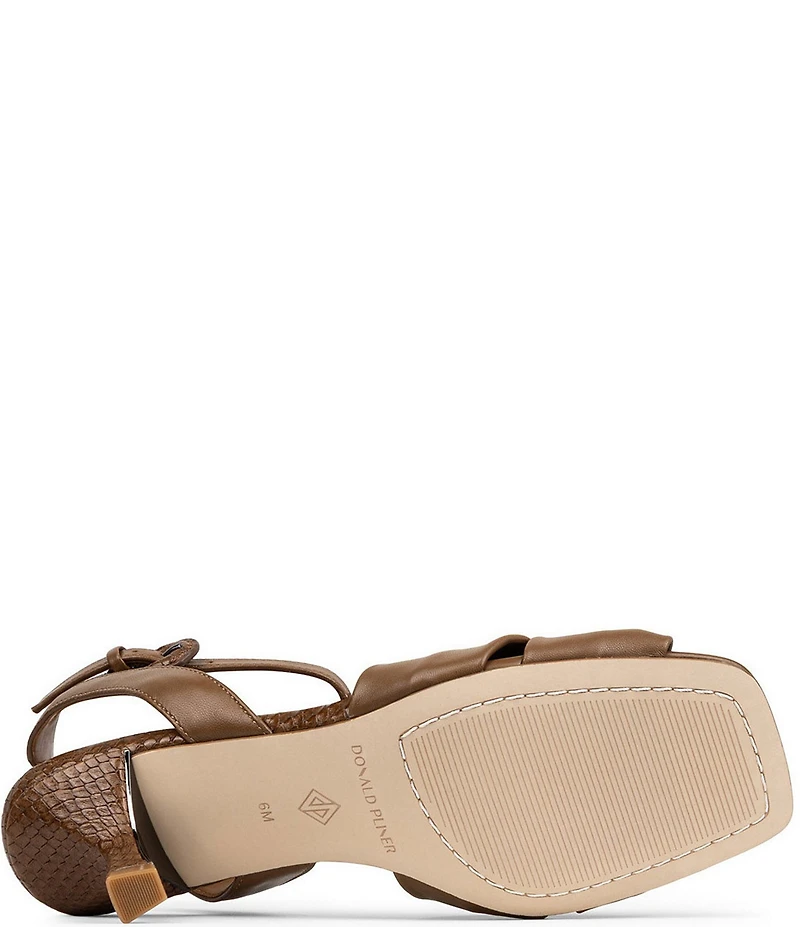 Donald Pliner Gideon Leather Twist Knot Snake Heel Dress Sandals