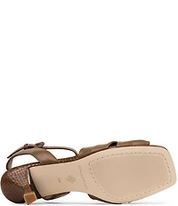 Donald Pliner Gideon Leather Twist Knot Snake Heel Dress Sandals