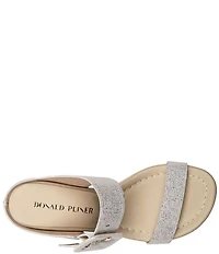 Donald Pliner Gizelle Cork Buckle Banded Slide Wedge Sandals