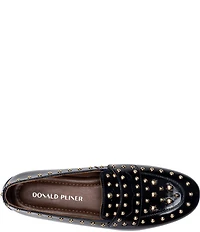 Donald Pliner Glimmer Studded Patent Leather Penny Loafers