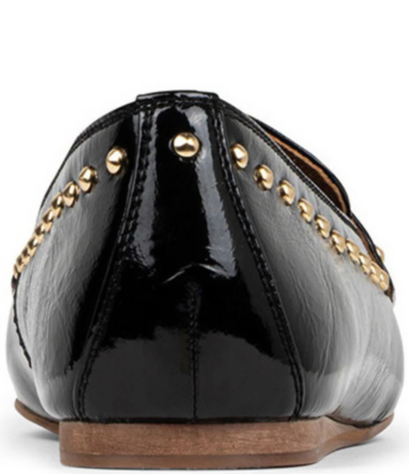 Donald Pliner Glimmer Studded Patent Leather Penny Loafers