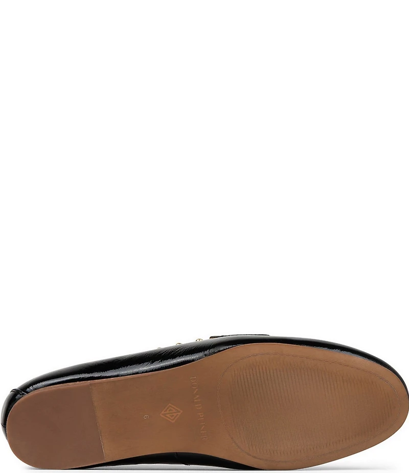 Donald Pliner Glimmer Studded Patent Leather Penny Loafers
