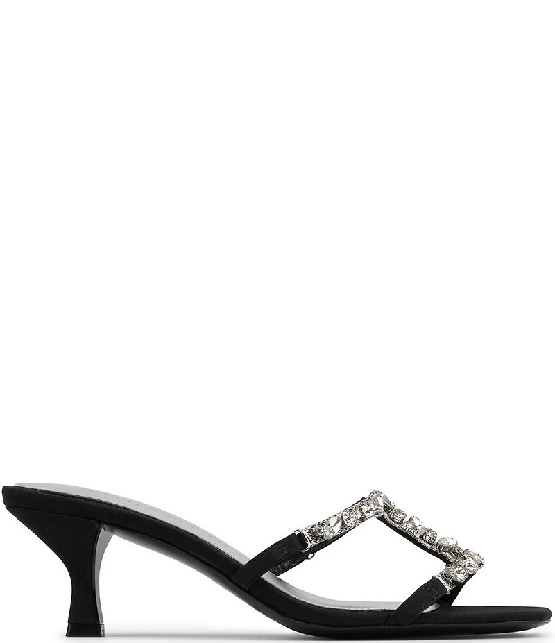 Donald Pliner Griffon Satin Jewel Ornamented Dress Slide Sandals